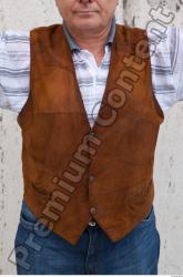 Upper Body Man White Casual Vest Average